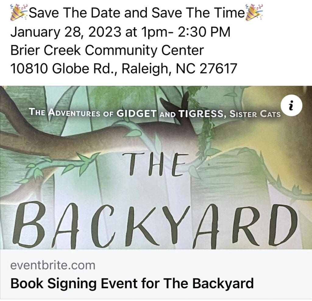 Save the date and save the time for the backyard event.