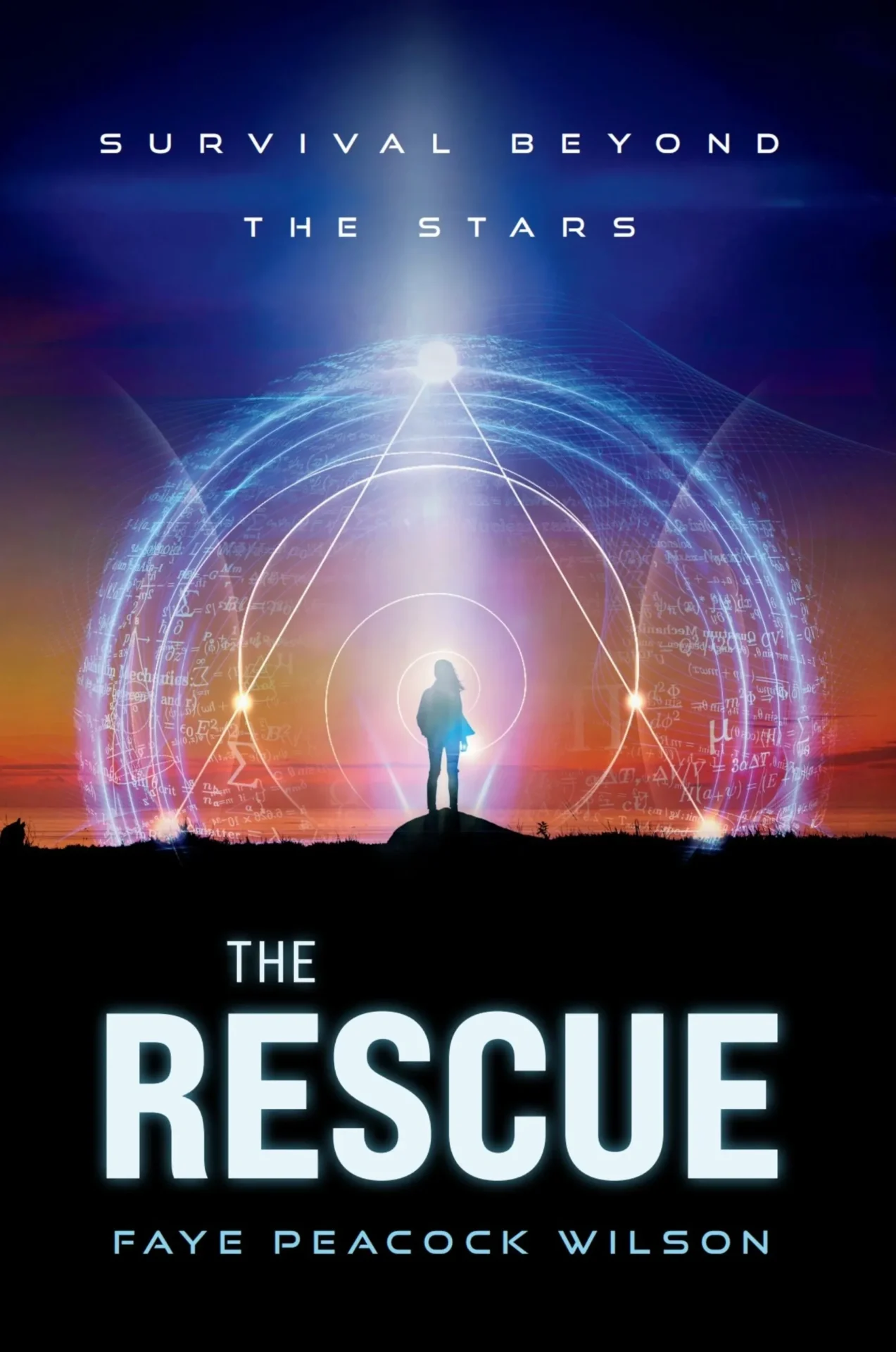 Book cover with futuristic cosmic theme.